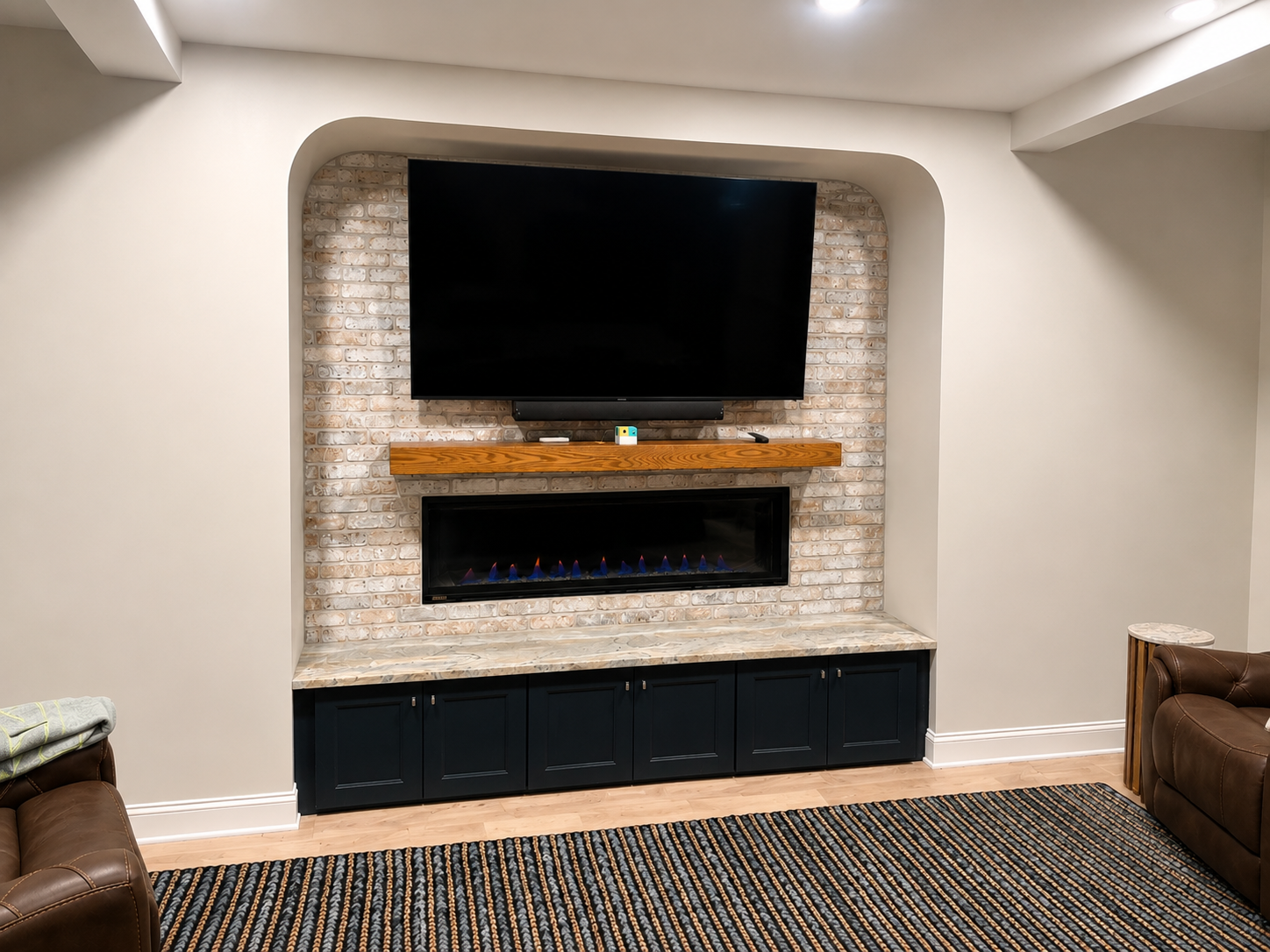 Basement build out by Luxe Built Louisville KY