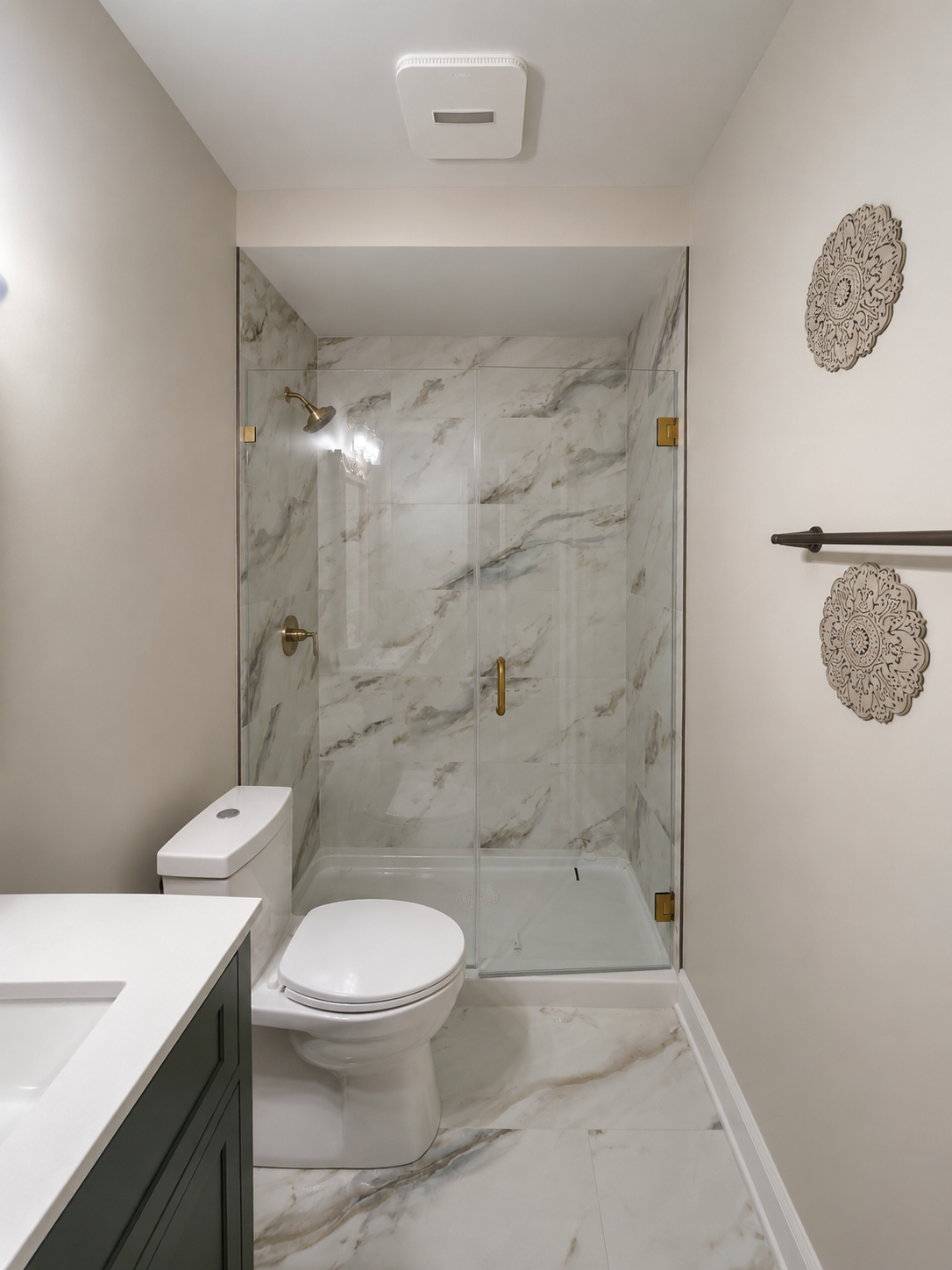 Basement Build Out — additional basement space with LVP flooring and recessed lighting by Luxe Built Louisville KY