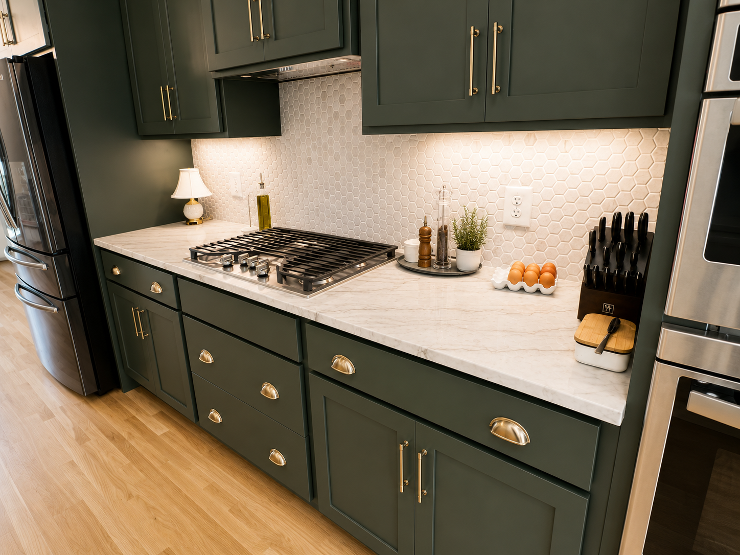 Open concept kitchen remodel by Luxe Built Louisville KY